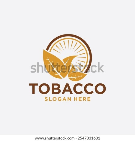 tobacco leaf icon vector logo, original genuine tobacco leaf with natural color