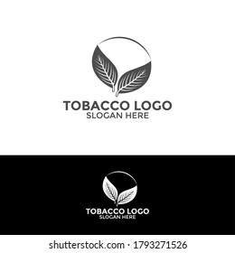 Logo de la hoja de tabaco Icono,Logo del vector para tabaco natural 