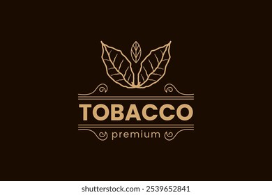 tobacco leaf logo vector icon illustration