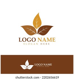 logotipo de la hoja de tabaco, campo de tabaco y logo del cigarrillo de tabaco. Con edición sencilla y sencilla.