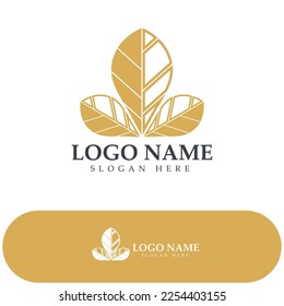 tobacco leaf logo,tobacco field and tobacco cigarette logo .With easy and simple editing.
