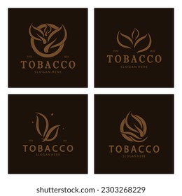 tobacco leaf logo,tobacco field and tobacco cigarette logo .With easy and simple editing.