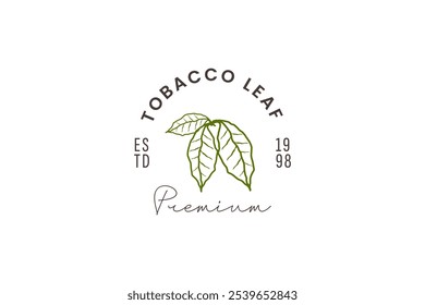 logotipo de folha de cigarro, campo de cigarro e logotipo de cigarro de cigarro. Com edição fácil e simples.