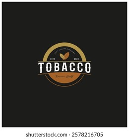 tobacco leaf logo,tobacco field and tobacco cigarette logo .With easy and simple editing.