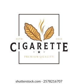 tobacco leaf logo,tobacco field and tobacco cigarette logo .With easy and simple editing.