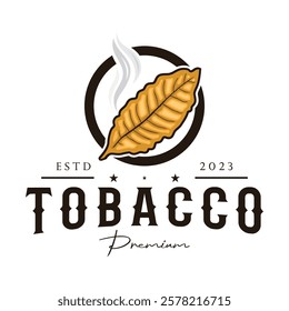 tobacco leaf logo,tobacco field and tobacco cigarette logo .With easy and simple editing.