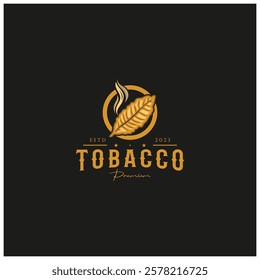 tobacco leaf logo,tobacco field and tobacco cigarette logo .With easy and simple editing.