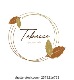 tobacco leaf logo,tobacco field and tobacco cigarette logo .With easy and simple editing.