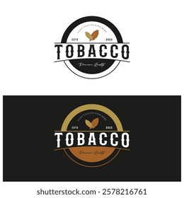 tobacco leaf logo,tobacco field and tobacco cigarette logo .With easy and simple editing.