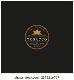 tobacco leaf logo,tobacco field and tobacco cigarette logo .With easy and simple editing.