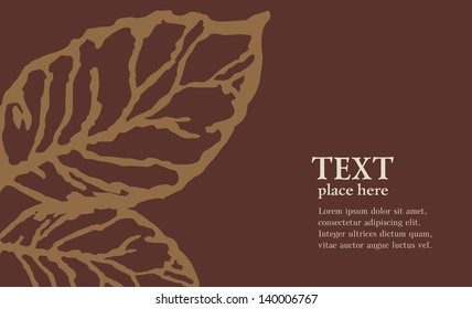 Tobacco Leaf. Vector Abstract Background