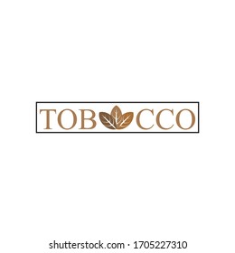 Plantilla de logotipo de icono de diseño de ilustración de vector de hoja de tabaco 