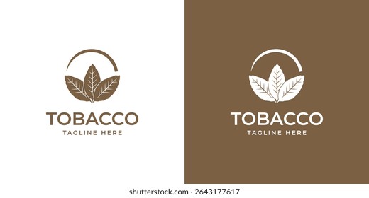 tobacco leaf vector logo design 
