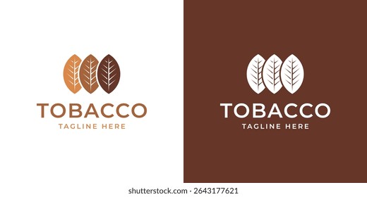 tobacco leaf vector logo design 