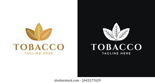 tobacco leaf vector logo design 