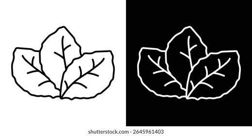 Tobacco leaves icon Flat style logo vector. perfect for UI designs