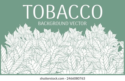 Tobacco Leaves Pattern Background Vector