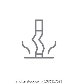 tobacco no smoking outline icon. Elements of smoking activities illustration icon. Signs and symbols can be used for web, logo, mobile app, UI, UX on white background