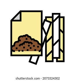 tobacco paper for make cigarette color icon vector. tobacco paper for make cigarette sign. isolated symbol illustration