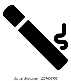 
Tobacco in a paper rolled and smoke is coming depicting cigarette 
