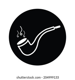 Tobacco pipe. Doodle style vector 