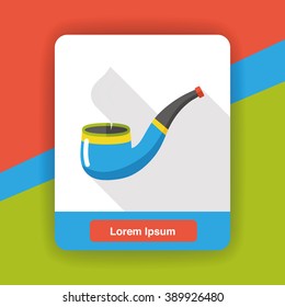 Tobacco pipe flat icon