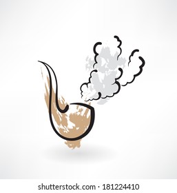 tobacco pipe grunge icon