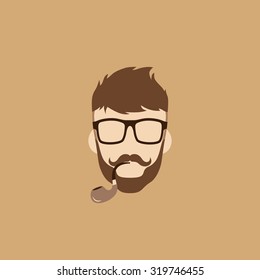 tobacco pipe hipster guy