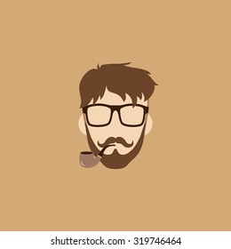 tobacco pipe hipster guy