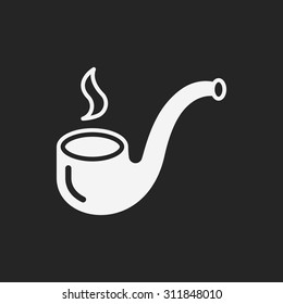 Tobacco pipe icon