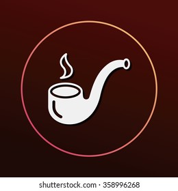 Tobacco pipe icon
