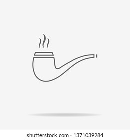 Tobacco pipe icon. Vector concept illustration for design.