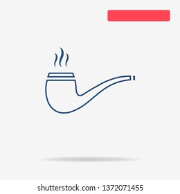 Tobacco pipe icon. Vector concept illustration for design.