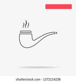 Tobacco pipe icon. Vector concept illustration for design.