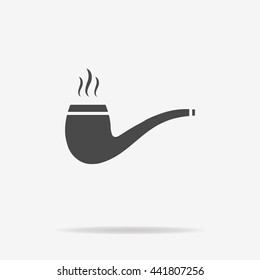 Tobacco pipe icon. Vector concept illustration for design.