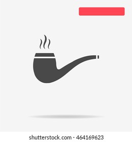 Tobacco pipe icon. Vector concept illustration for design.