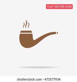 Tobacco pipe icon. Vector concept illustration for design.