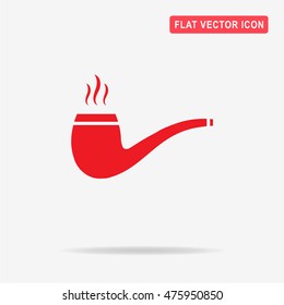 Tobacco pipe icon. Vector concept illustration for design.