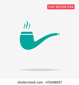 Tobacco pipe icon. Vector concept illustration for design.