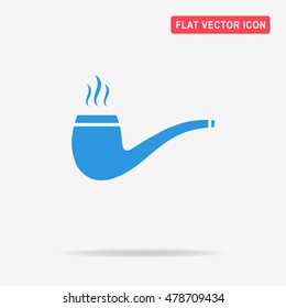 Tobacco pipe icon. Vector concept illustration for design.