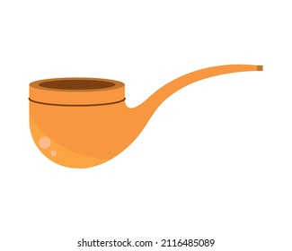 tobacco pipe icon vector isolated