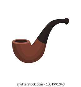 Wooden Pipe Icon Cartoon Illustration Wooden Stock Vector (Royalty Free ...