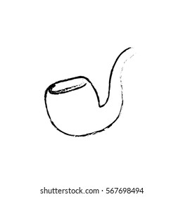 Tobacco pipe isolated icon vector illustration graphic design