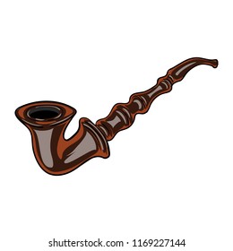 tobacco pipe isolated on a white background