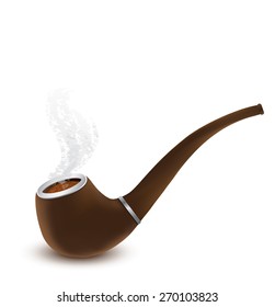 Tobacco pipe isolated on white