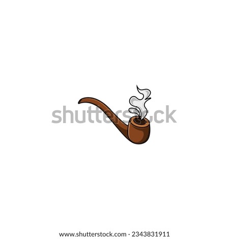 Tobacco Pipe isolated vector graphics