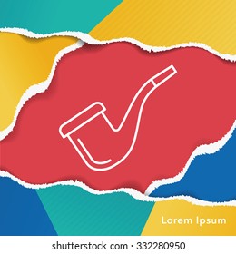 Tobacco pipe line icon