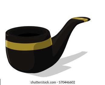 Tobacco pipe on transparent background
