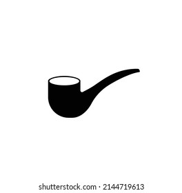 Ilustración del vector de icono simple de tubería de tabaco