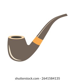 Tobacco pipe. Smoking Pipe Icon. Vector illustration isolated on white background.